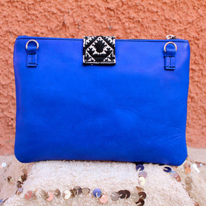 Lilia Clutch in Cobalt