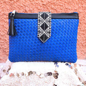 Lilia Clutch in Cobalt