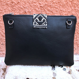 Lilia Clutch in Matte Noir