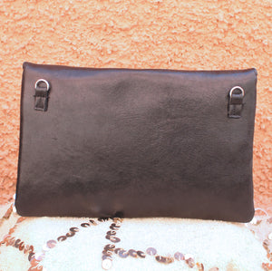 Pattie Braided Clutch in Noir