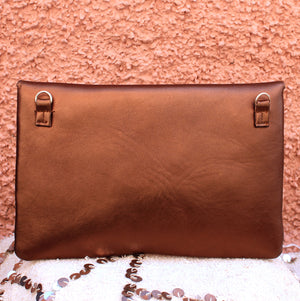 Pattie Braided Clutch in Crème Tirée